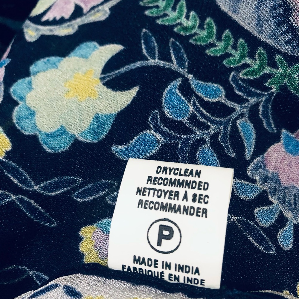 Anthropologie Blank London Kimono Poncho Floral Multicolor One Size - Picture 7 of 8